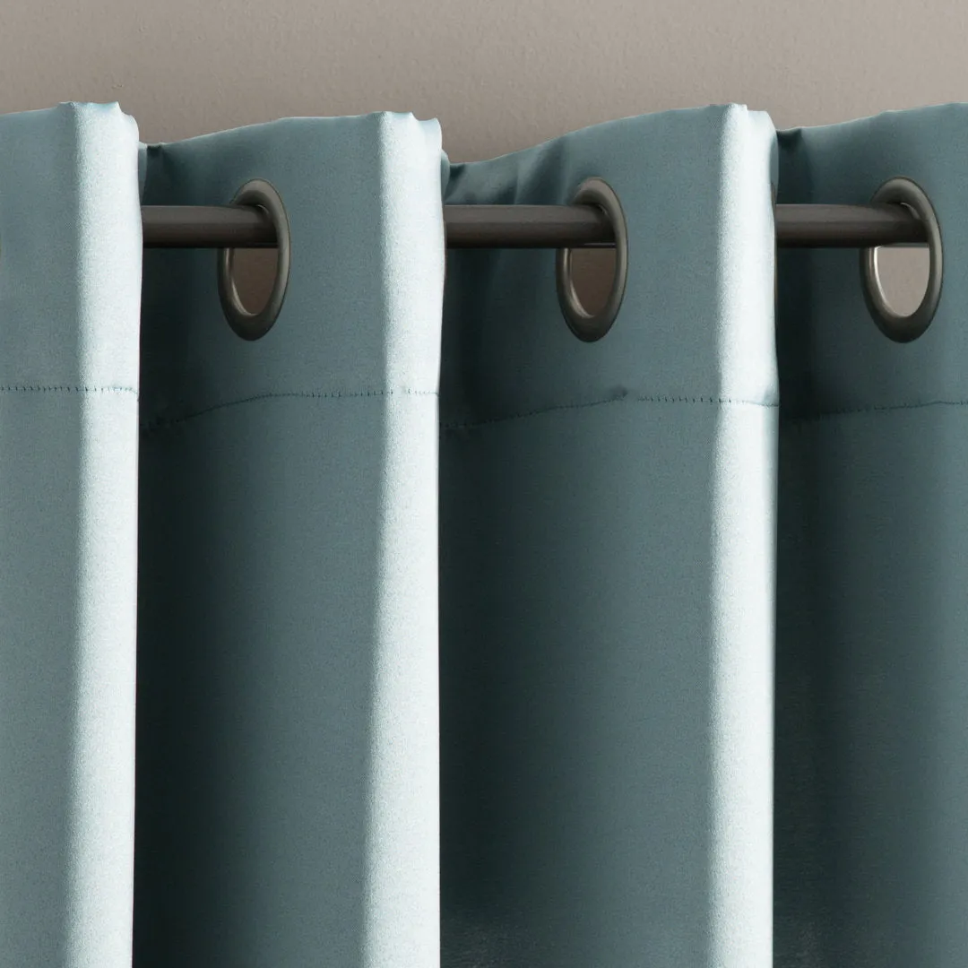 Wayfair Basics Room Darkening Grommet Curtain Panel Wayfair Basics® Curtain Color: Mineral Size per Panel: 40" W x 84" L