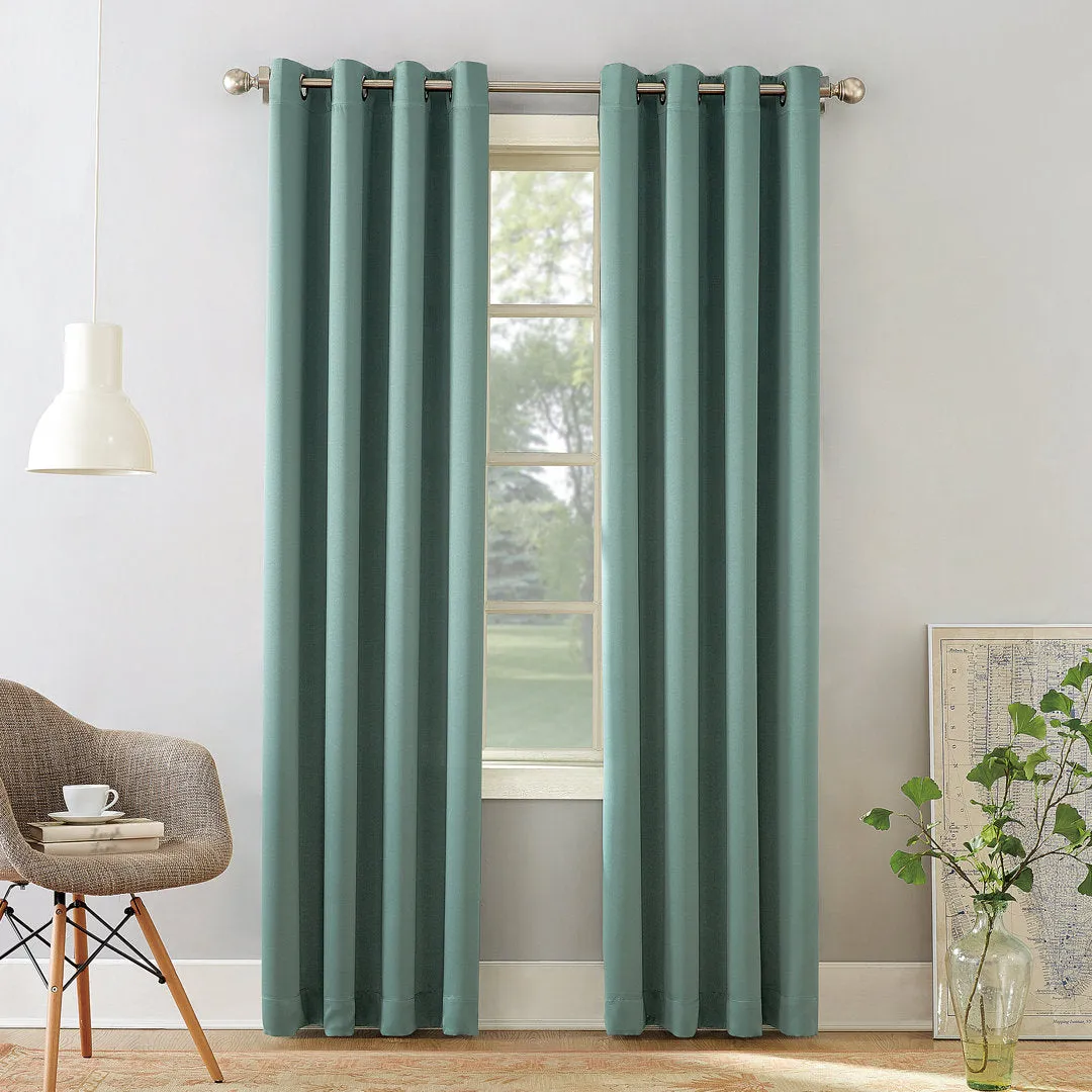 Wayfair Basics Room Darkening Grommet Curtain Panel Wayfair Basics® Curtain Color: Mineral Size per Panel: 40" W x 84" L