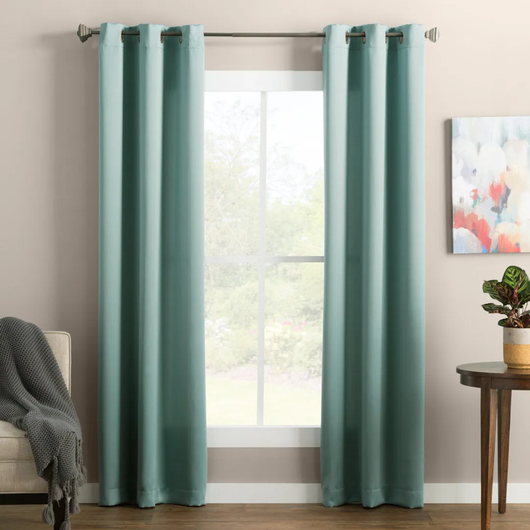 Wayfair Basics Room Darkening Grommet Curtain Panel Wayfair Basics® Curtain Color: Mineral Size per Panel: 40" W x 84" L