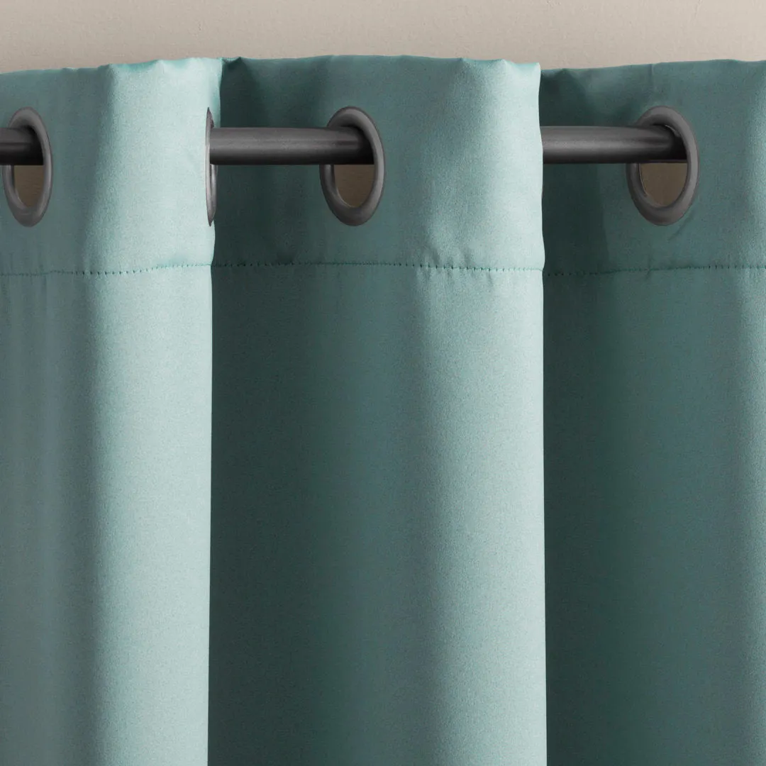 Wayfair Basics Room Darkening Grommet Curtain Panel Wayfair Basics® Curtain Color: Mineral Size per Panel: 40" W x 84" L
