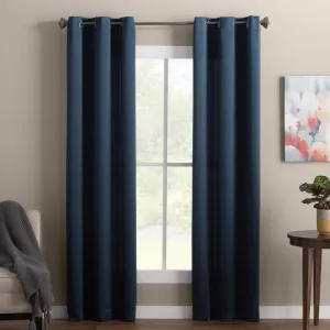 Wayfair Basics Room Darkening Grommet Curtain Panel Wayfair Basics® Curtain Color: Navy Size per Panel: 54" W x 54" L