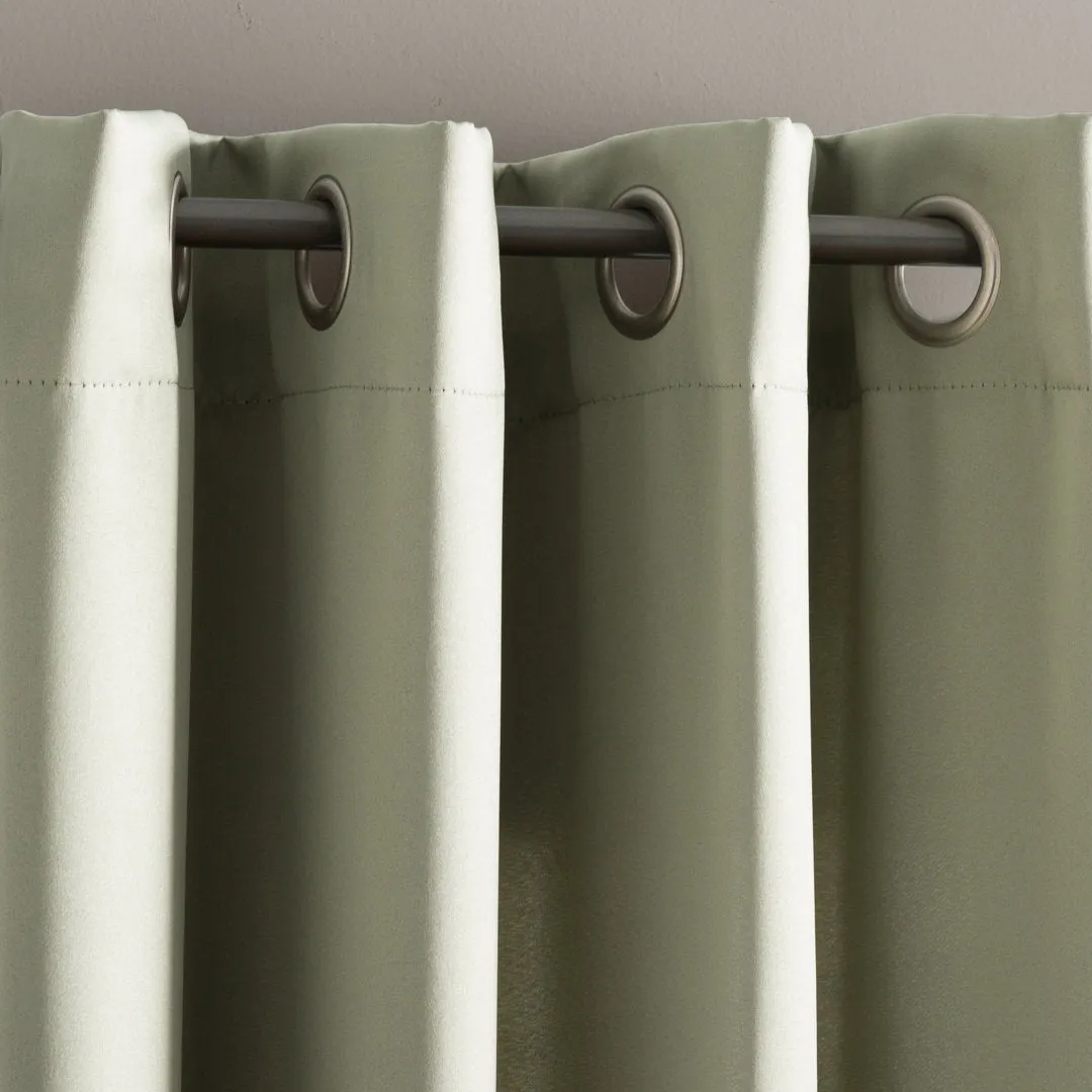 Wayfair Basics Room Darkening Grommet Curtain Panel Wayfair Basics® Curtain Color: Sage Green Size per Panel: 54" W x 54" L