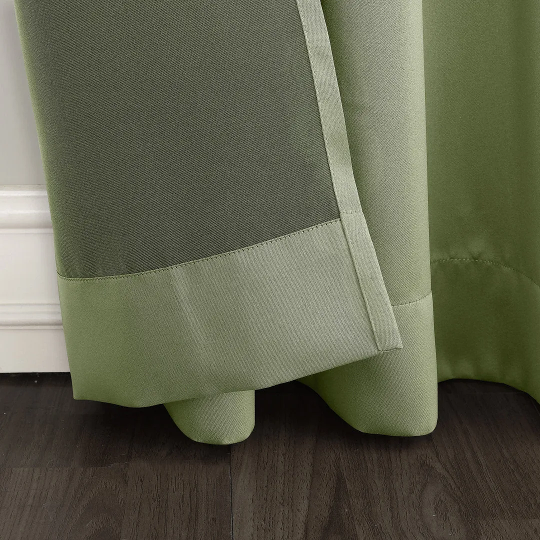 Wayfair Basics Room Darkening Grommet Curtain Panel Wayfair Basics® Curtain Color: Sage Green Size per Panel: 54" W x 54" L