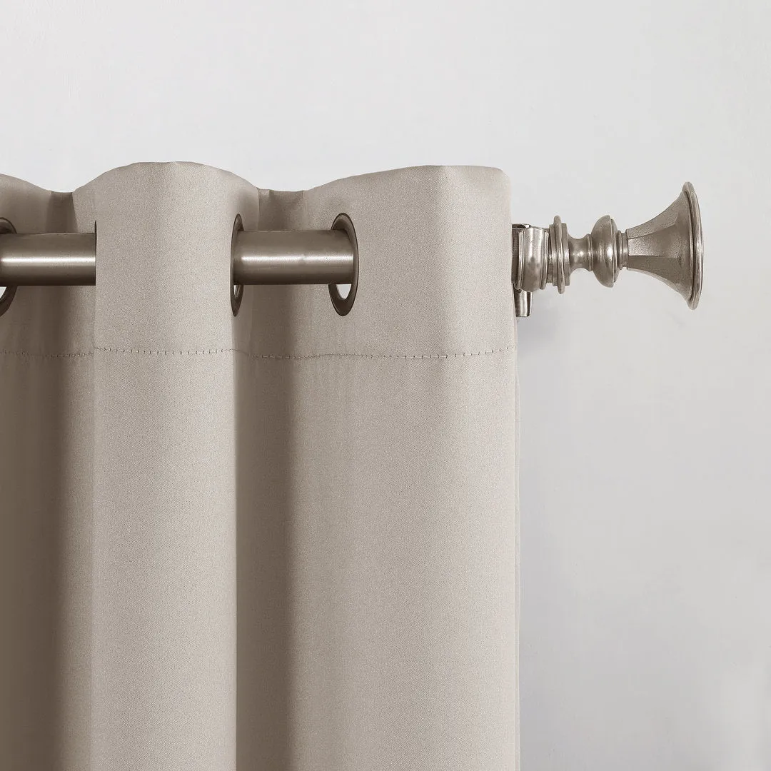 Wayfair Basics Room Darkening Grommet Curtain Panel Wayfair Basics® Curtain Color: Stone Size per Panel: 54" W x 84" L