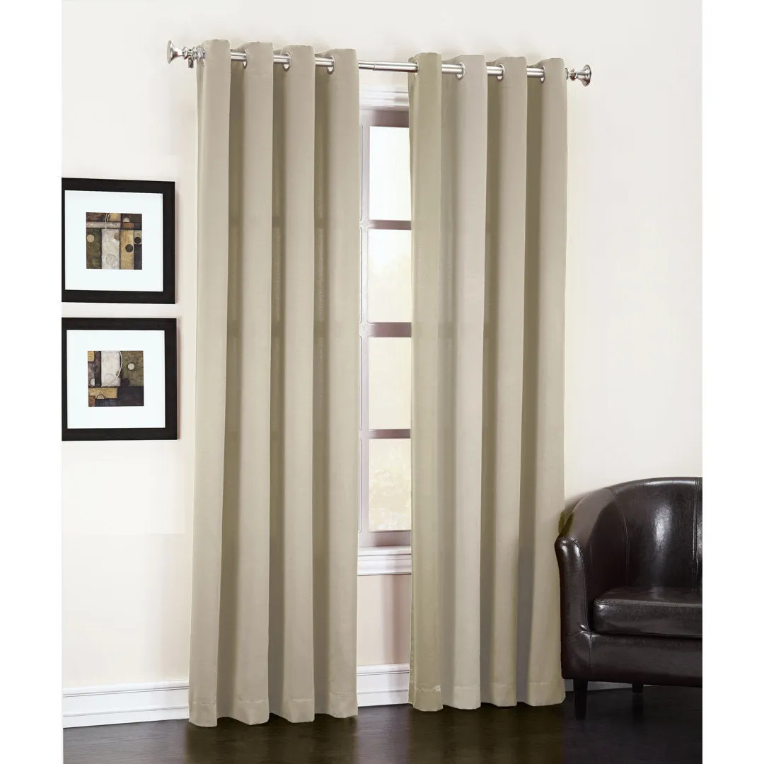 Wayfair Basics Room Darkening Grommet Curtain Panel Wayfair Basics® Curtain Color: Stone Size per Panel: 54" W x 84" L