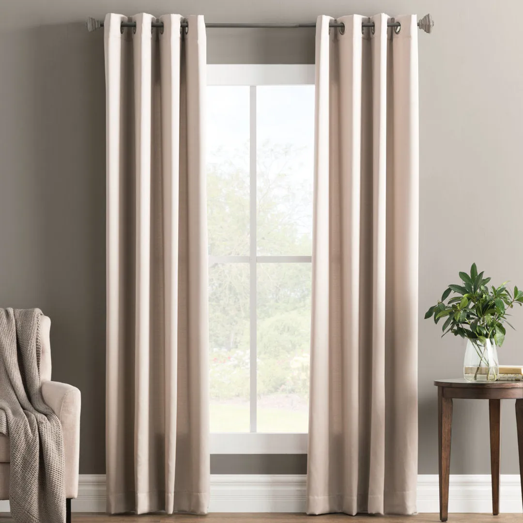 Wayfair Basics Room Darkening Grommet Curtain Panel Wayfair Basics® Curtain Color: Stone Size per Panel: 54" W x 84" L