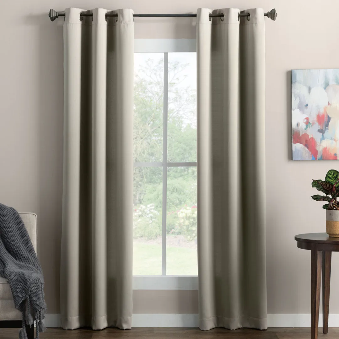 Wayfair Basics Room Darkening Grommet Curtain Panel Wayfair Basics® Curtain Color: Stone Size per Panel: 54" W x 84" L