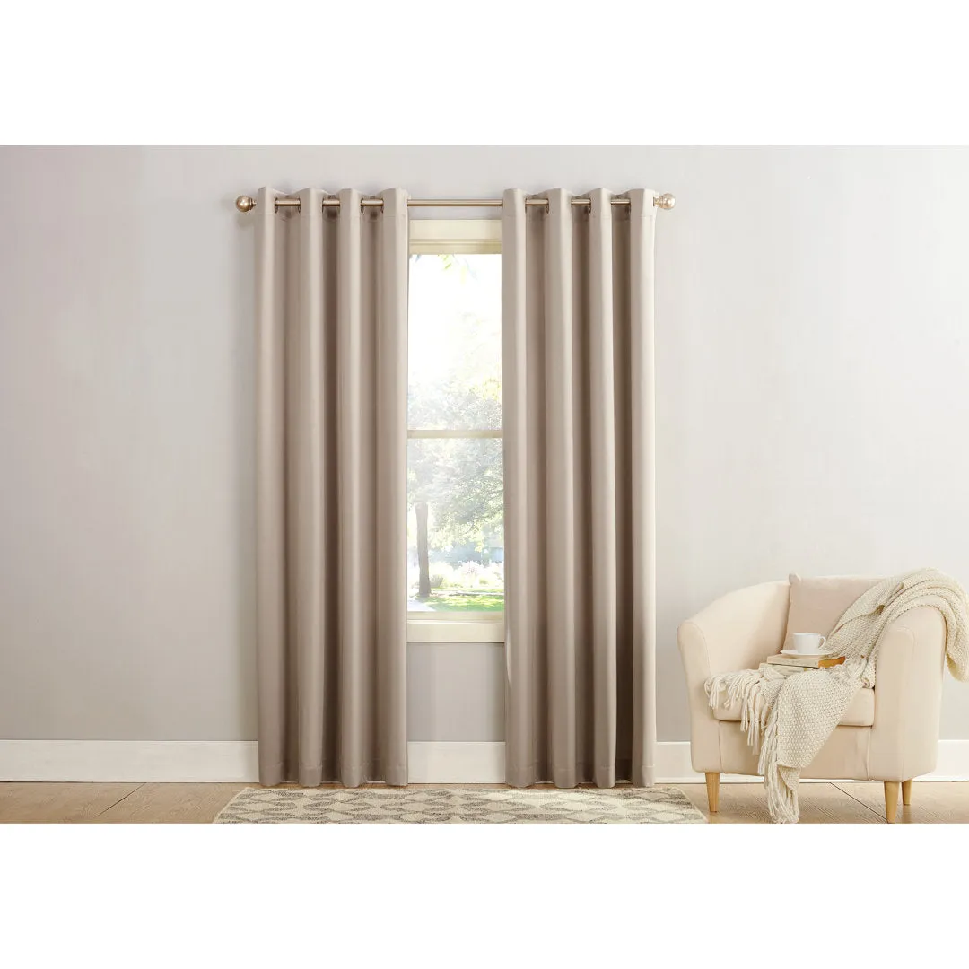 Wayfair Basics Room Darkening Grommet Curtain Panel Wayfair Basics® Curtain Color: Stone Size per Panel: 54" W x 84" L