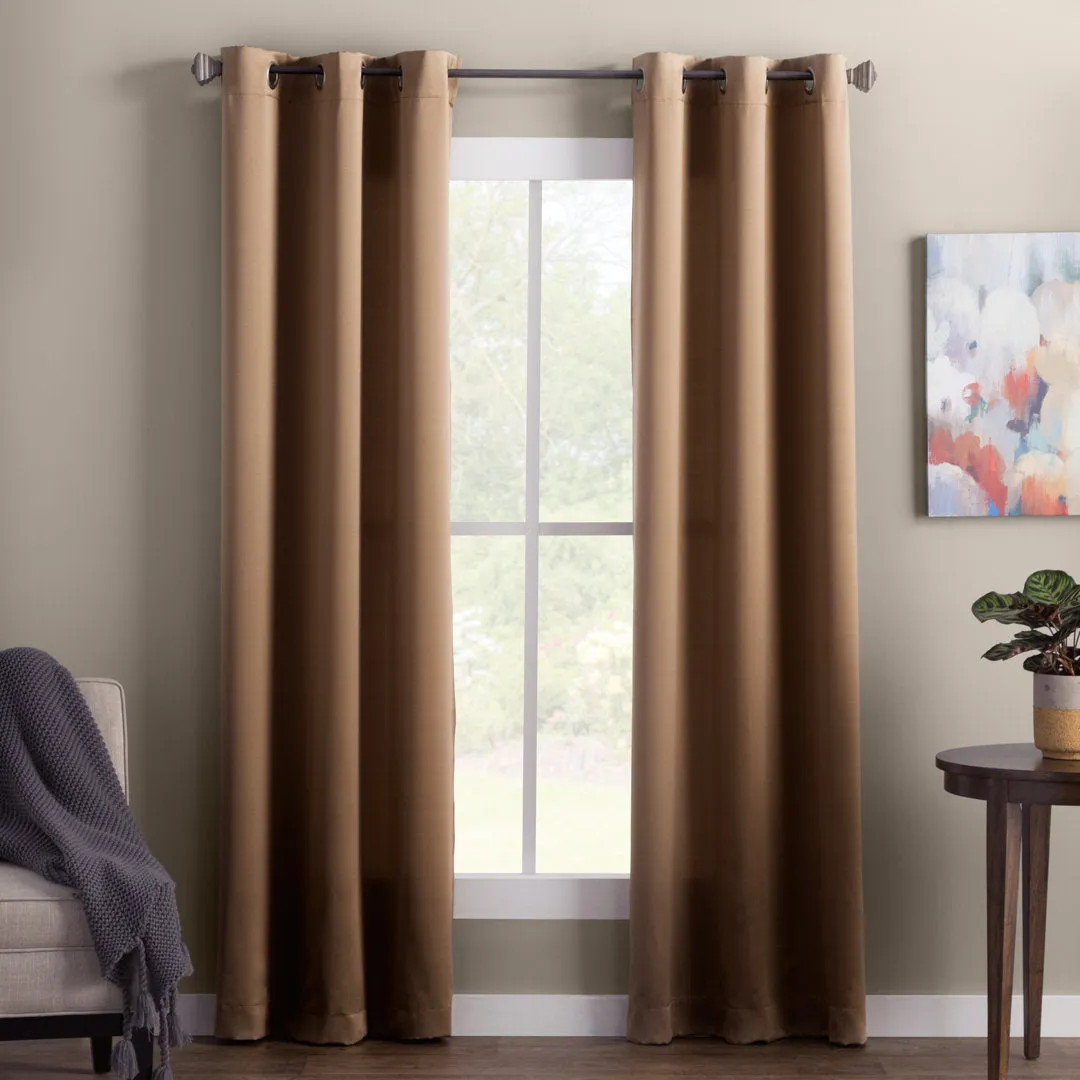 Wayfair Basics Room Darkening Grommet Curtain Panel Wayfair Basics® Curtain Color: Taupe Size per Panel: 54" W x 54" L
