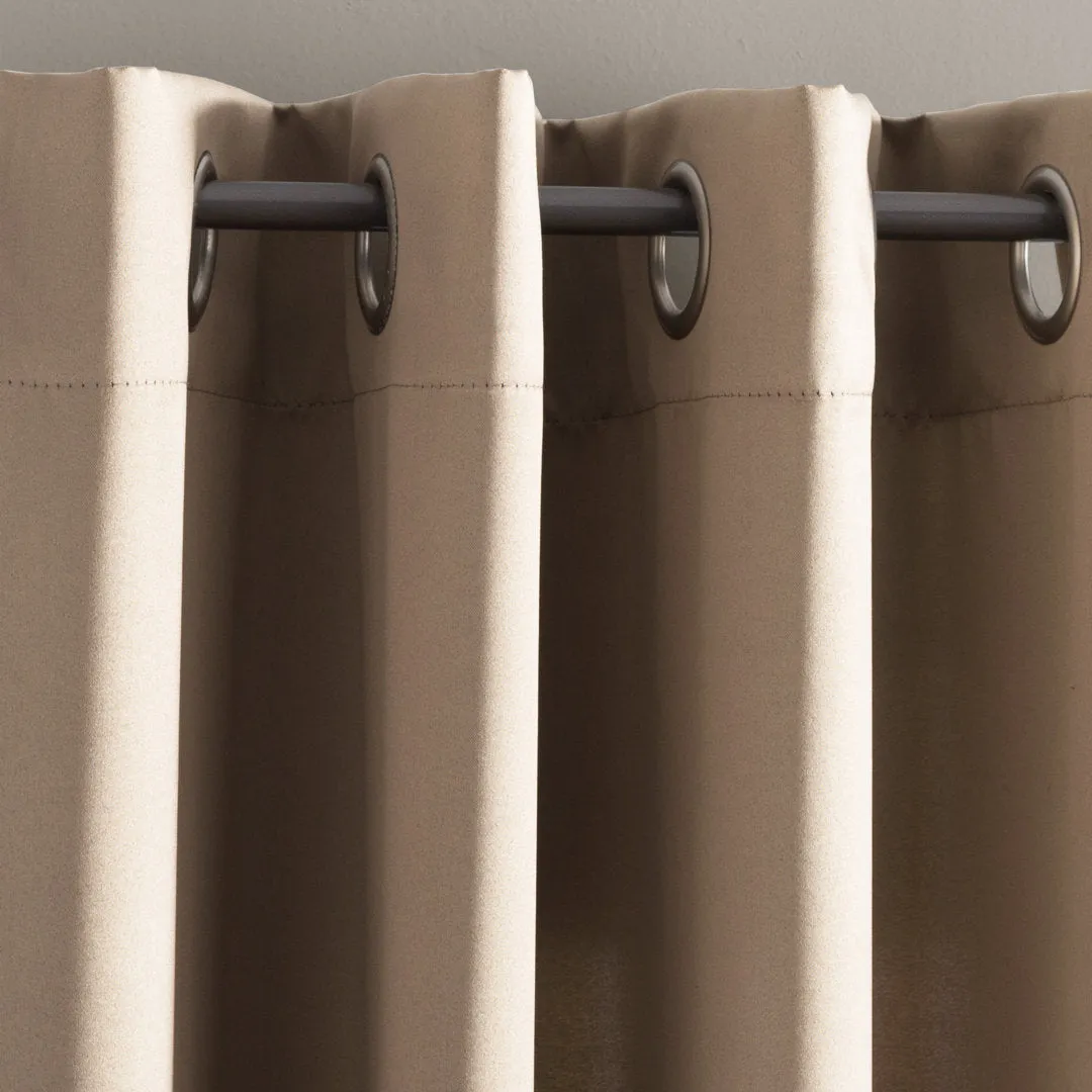 Wayfair Basics Room Darkening Grommet Curtain Panel Wayfair Basics® Curtain Color: Taupe Size per Panel: 54" W x 54" L