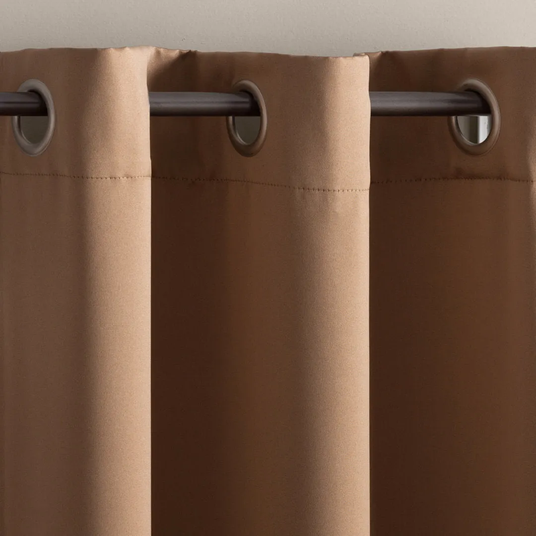 Wayfair Basics Room Darkening Grommet Curtain Panel Wayfair Basics® Curtain Color: Taupe Size per Panel: 54" W x 54" L