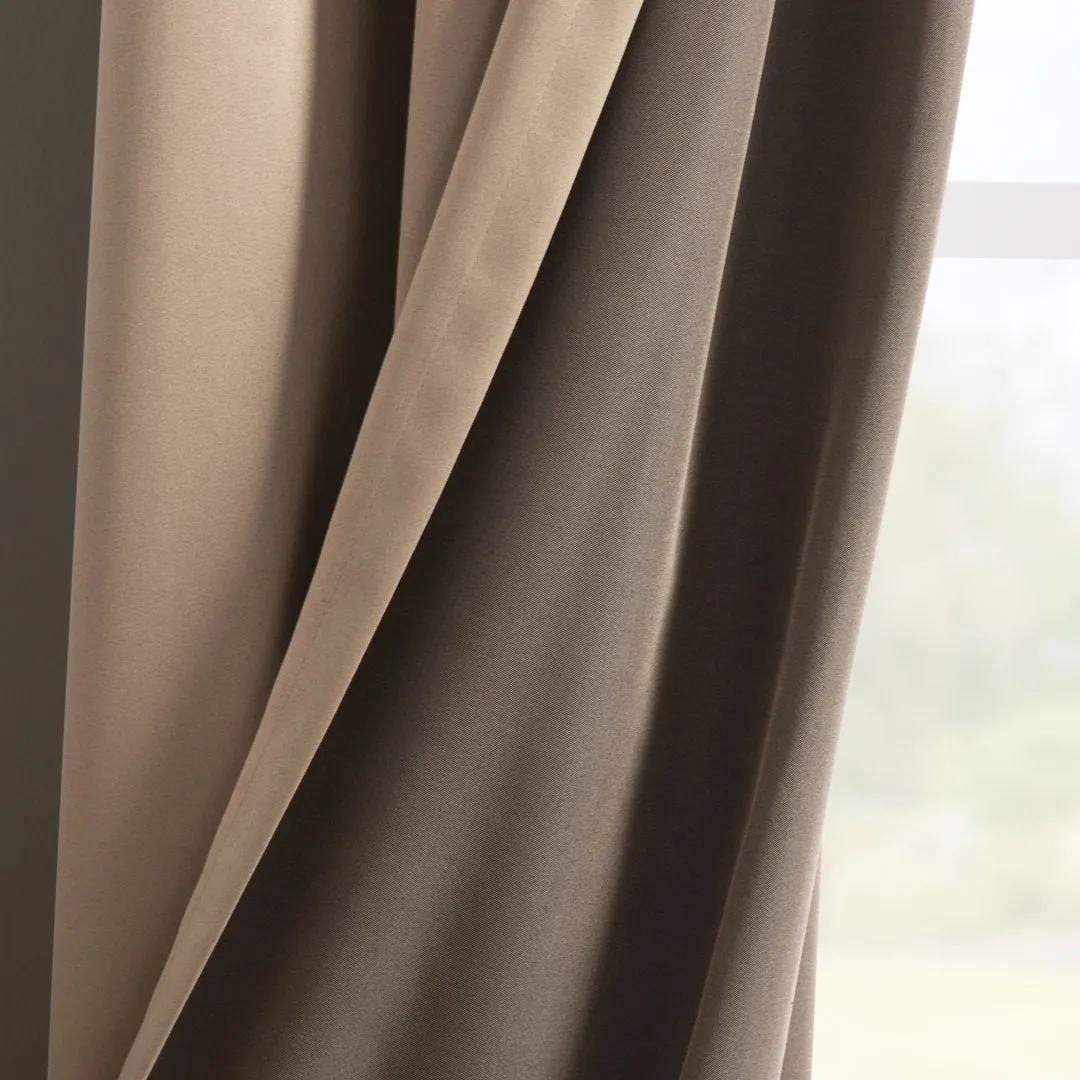 Wayfair Basics Room Darkening Grommet Curtain Panel Wayfair Basics® Curtain Color: Taupe Size per Panel: 54" W x 54" L