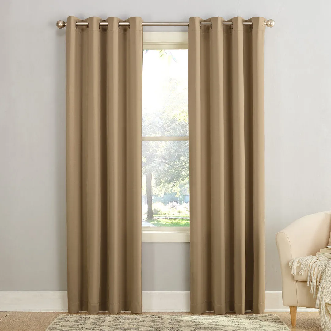 Wayfair Basics Room Darkening Grommet Curtain Panel Wayfair Basics® Curtain Color: Taupe Size per Panel: 54" W x 54" L