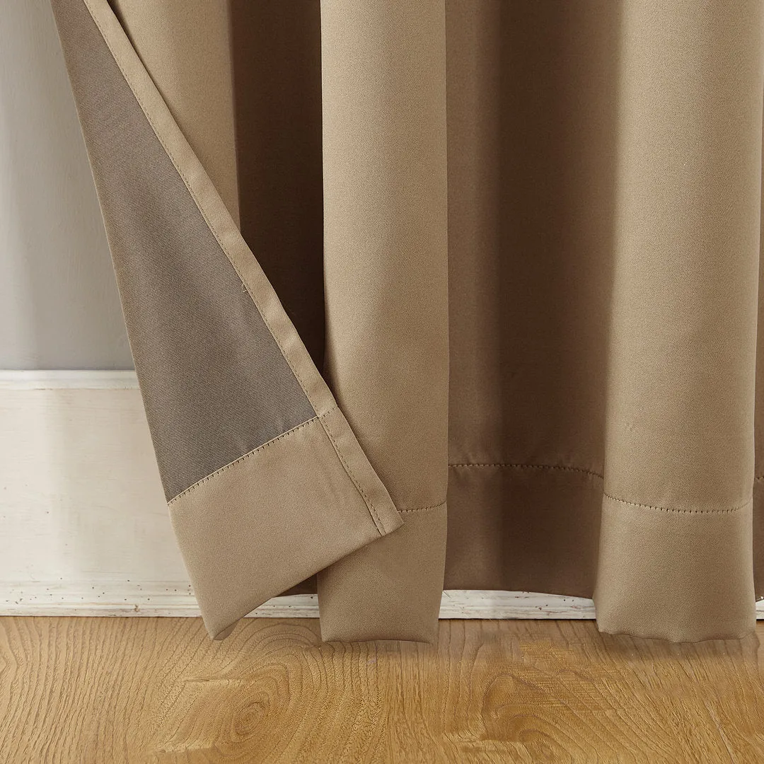 Wayfair Basics Room Darkening Grommet Curtain Panel Wayfair Basics® Curtain Color: Taupe Size per Panel: 54" W x 54" L