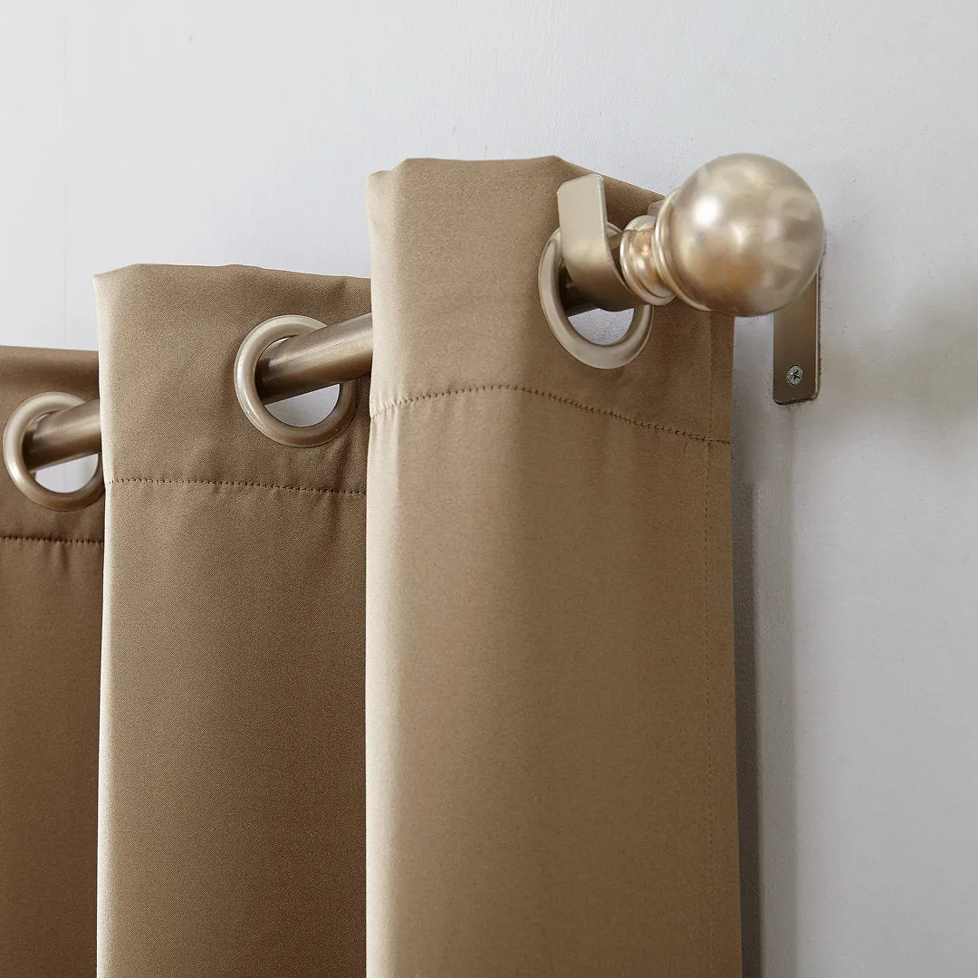 Wayfair Basics Room Darkening Grommet Curtain Panel Wayfair Basics® Curtain Color: Taupe Size per Panel: 54" W x 54" L