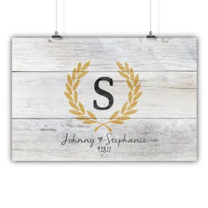 Wedding Guest Book Alternative - Distressed Wreath
