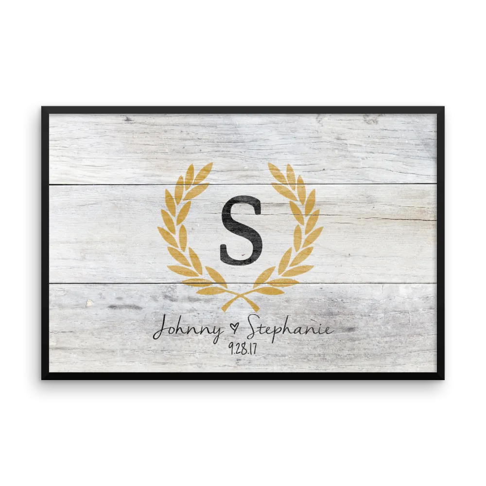 Wedding Guest Book Alternative - Distressed Wreath