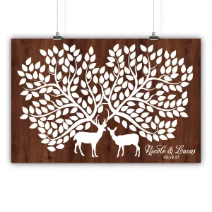 Wedding Guest Book Alternative - Rustic Deer