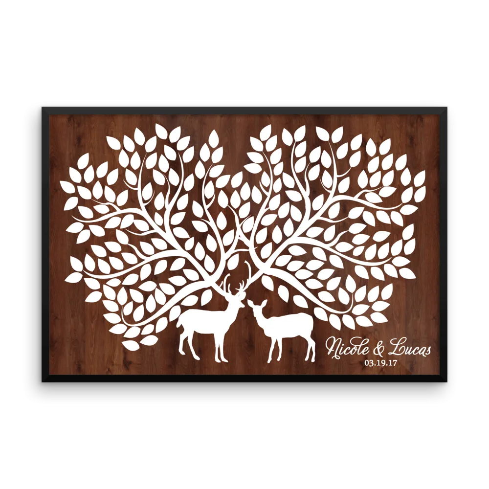 Wedding Guest Book Alternative - Rustic Deer