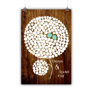 Wedding Guest Book Alternative - Wood Blossom