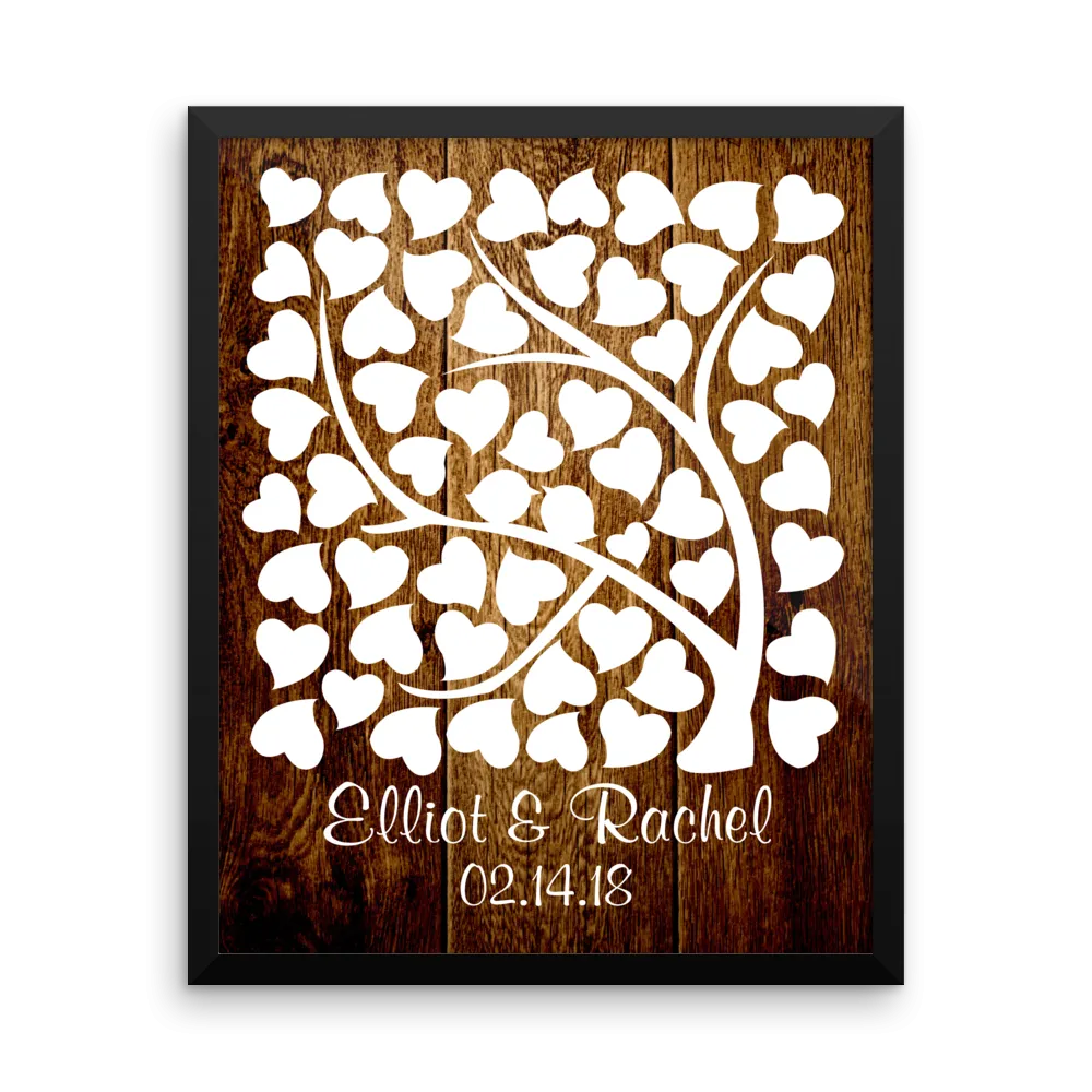 Wedding Heart Tree Guest Book Alternative - 50 Signatures