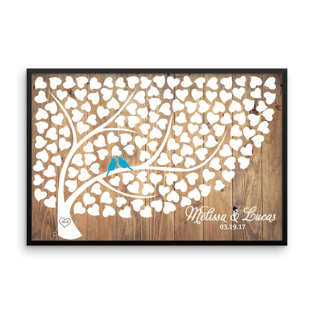 Wedding Heart Tree Guest Book Alternative - Light Wood