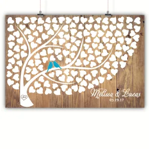 Wedding Heart Tree Guest Book Alternative - Light Wood