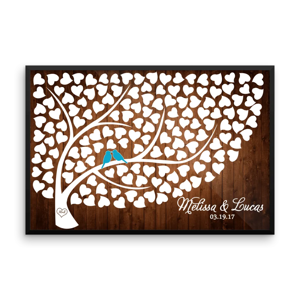 Wedding Heart Tree Guest Book Alternative - Medium Wood