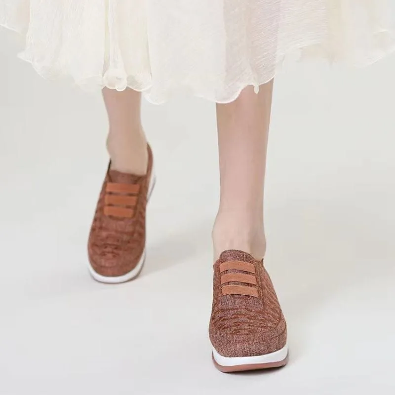 Women Orthopedic Shoes Comfy Elastic Mesh Round Toe Slip On