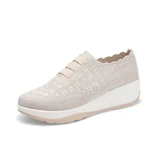 Women Orthopedic Shoes Comfy Elastic Mesh Round Toe Slip On