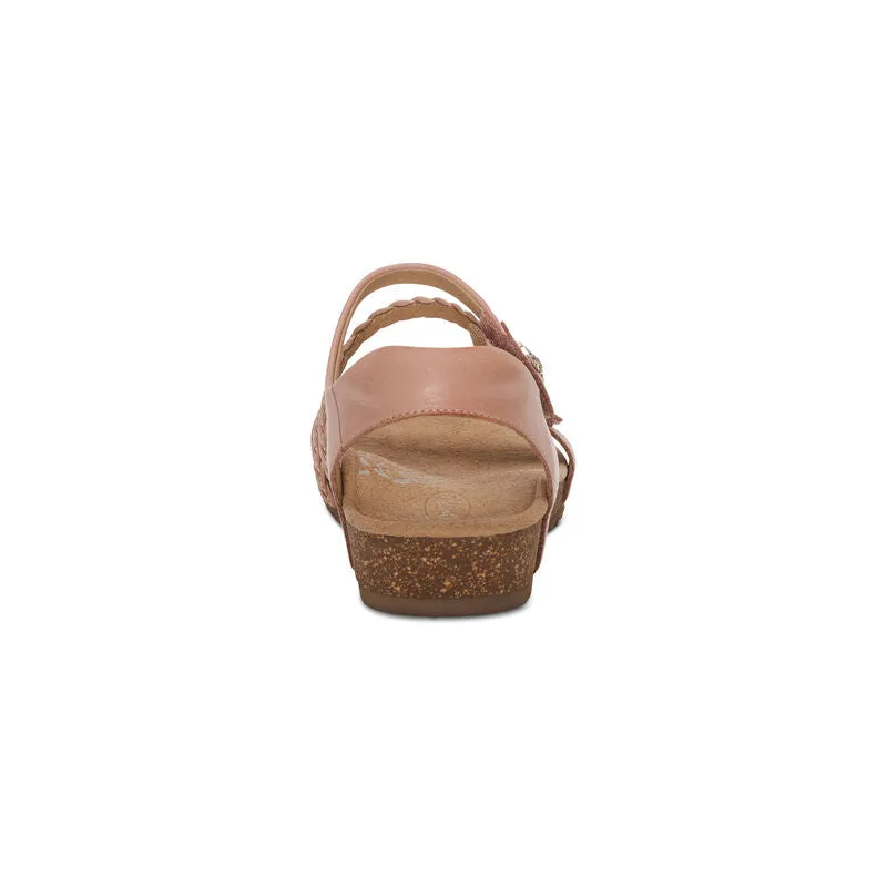 WOMEN'S AETREX JILLIAN BRAIDED QUARTER STRAP SANDAL | ROSE