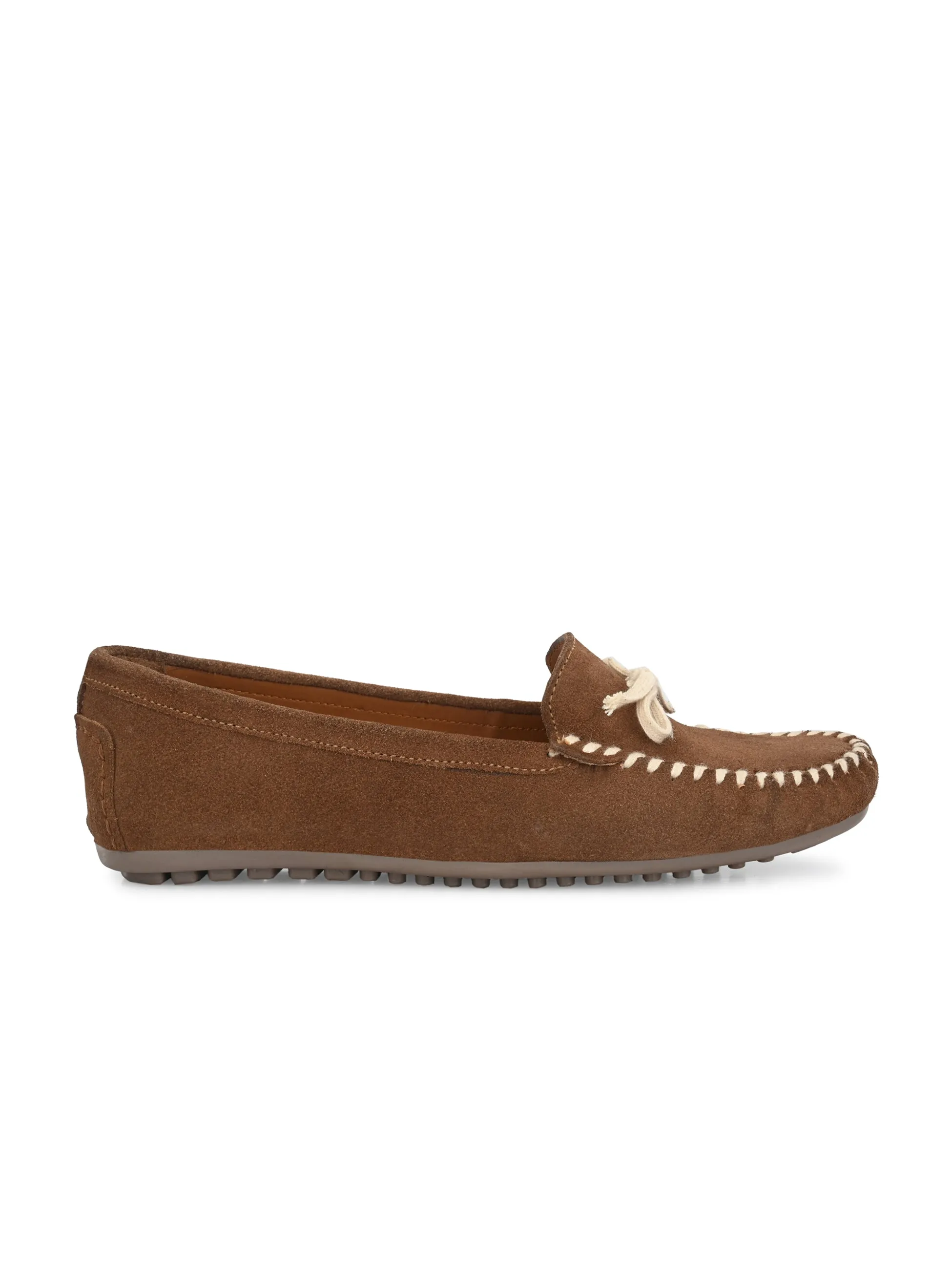 Women's Genuine Suede Leather Slip on Casual Loafer