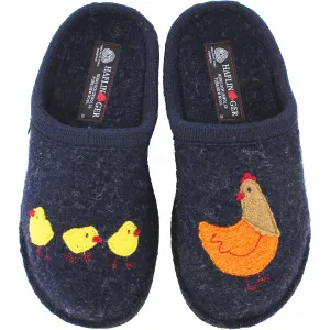 Women's Haflinger Gallina Captains Blue Boiled Wool