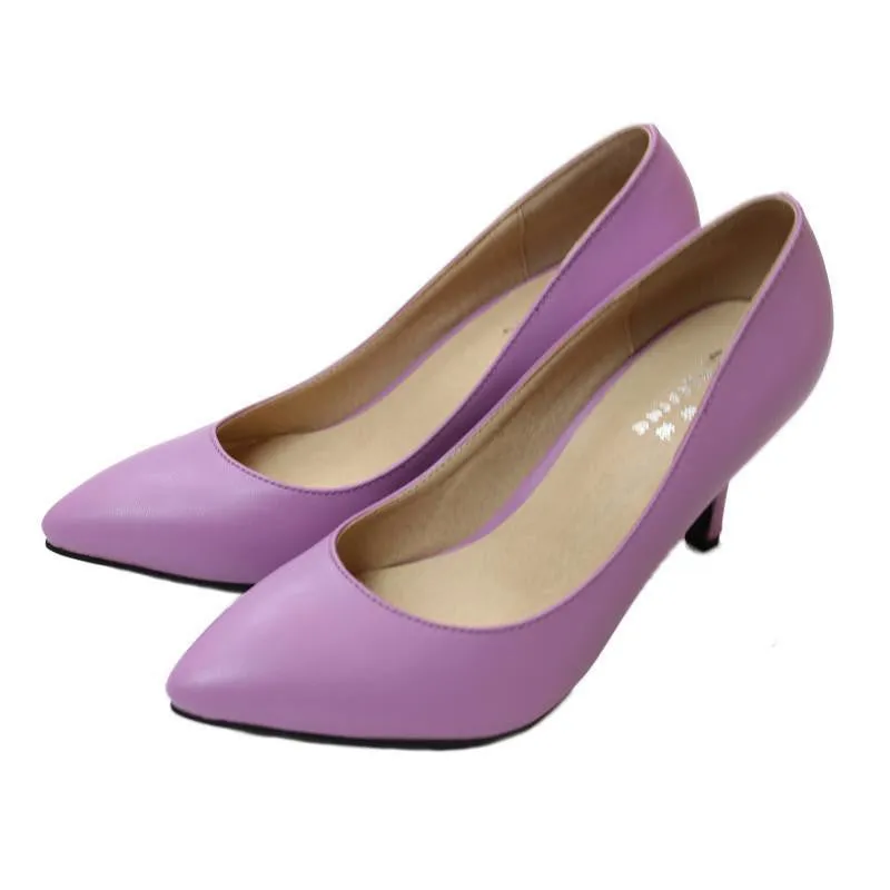 Women's High Heels Women Pumps Bride Party Thin Heel Pointed Toe Sheepskin High Heel Shoes Plue Size 34-41 D30-579