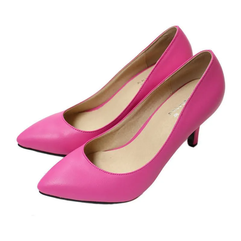Women's High Heels Women Pumps Bride Party Thin Heel Pointed Toe Sheepskin High Heel Shoes Plue Size 34-41 D30-579