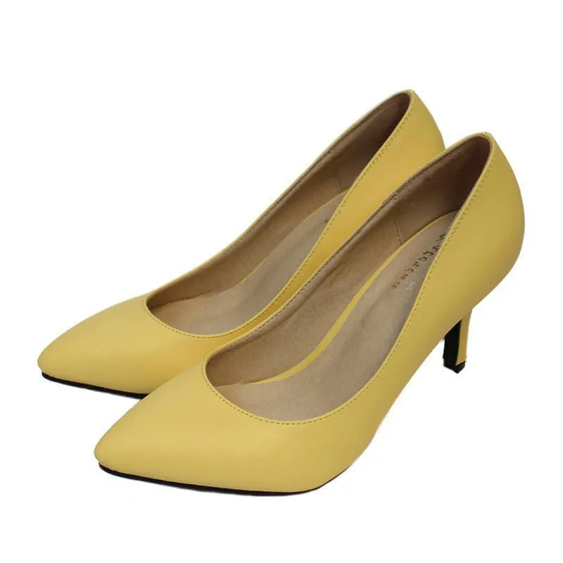 Women's High Heels Women Pumps Bride Party Thin Heel Pointed Toe Sheepskin High Heel Shoes Plue Size 34-41 D30-579