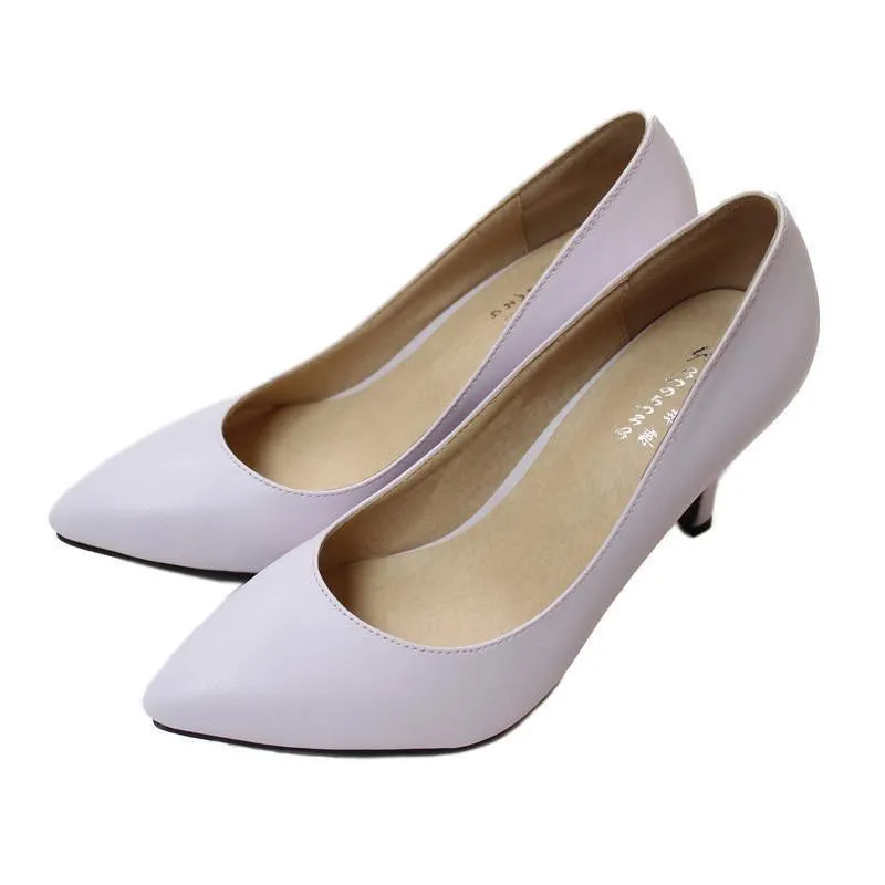 Women's High Heels Women Pumps Bride Party Thin Heel Pointed Toe Sheepskin High Heel Shoes Plue Size 34-41 D30-579