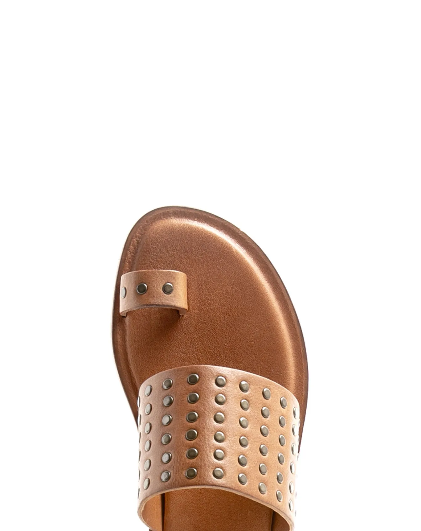 ZATTYS Light Brown Leather Sandals