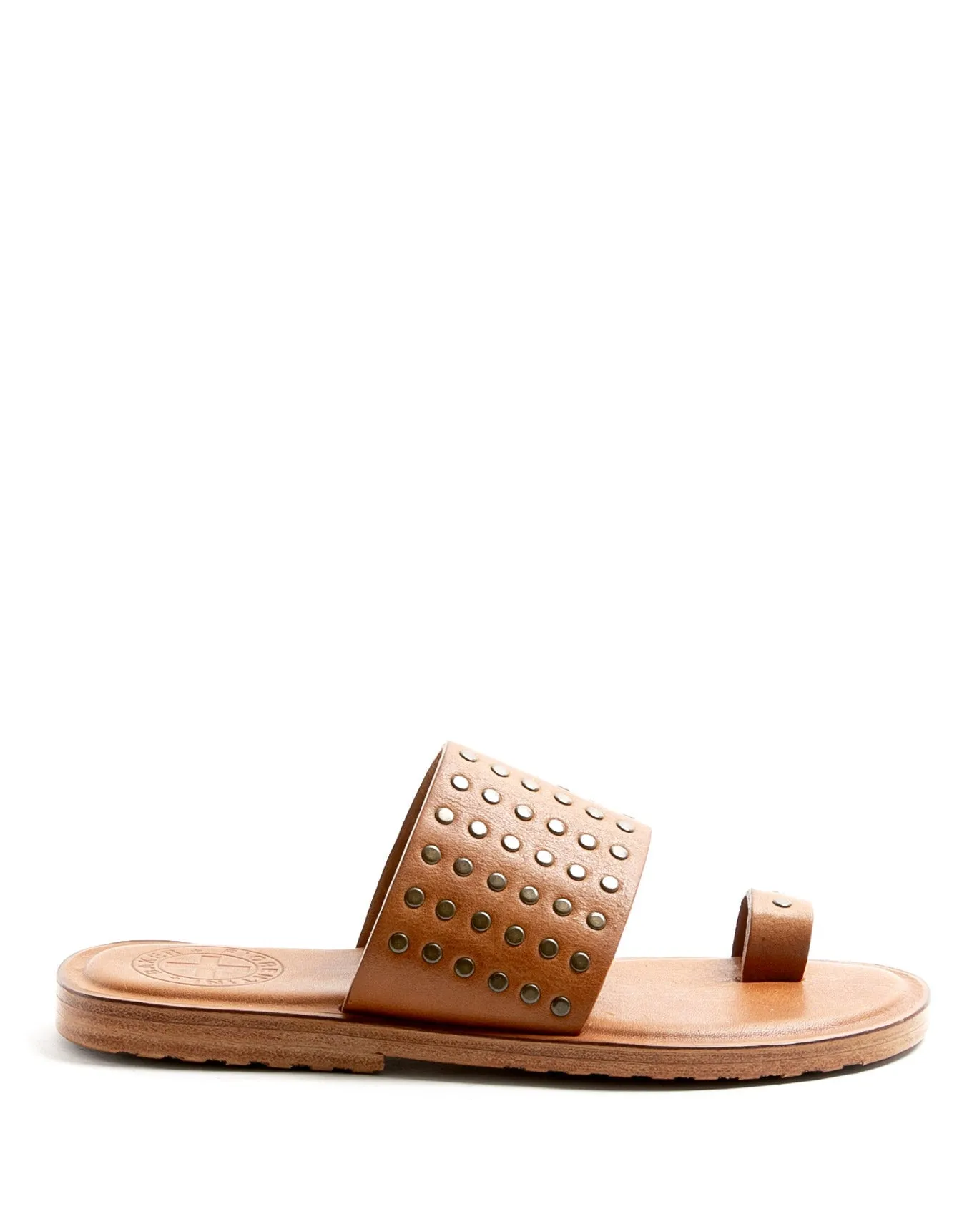 ZATTYS Light Brown Leather Sandals